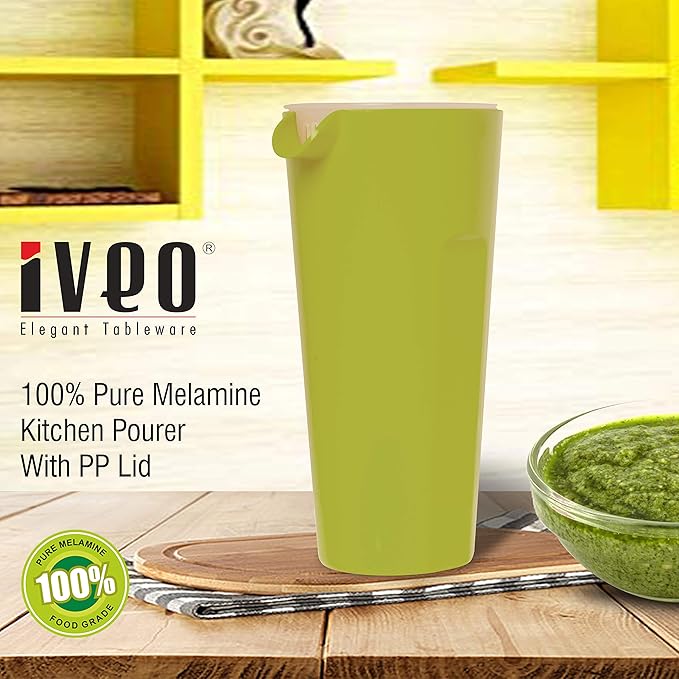 Buy Iveo 100 Melamine Kitchen Pourer/Pouring Jug with Lid Green (1 Pcs