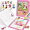 Flamax Reusable Princess Theme Magic Water Painting Book for Toddlers 1-3 with 18 Stickers & NO-Mess Pen,Magic Coloring Books for Toddler,Water Painting Book for Toddlers 1-3