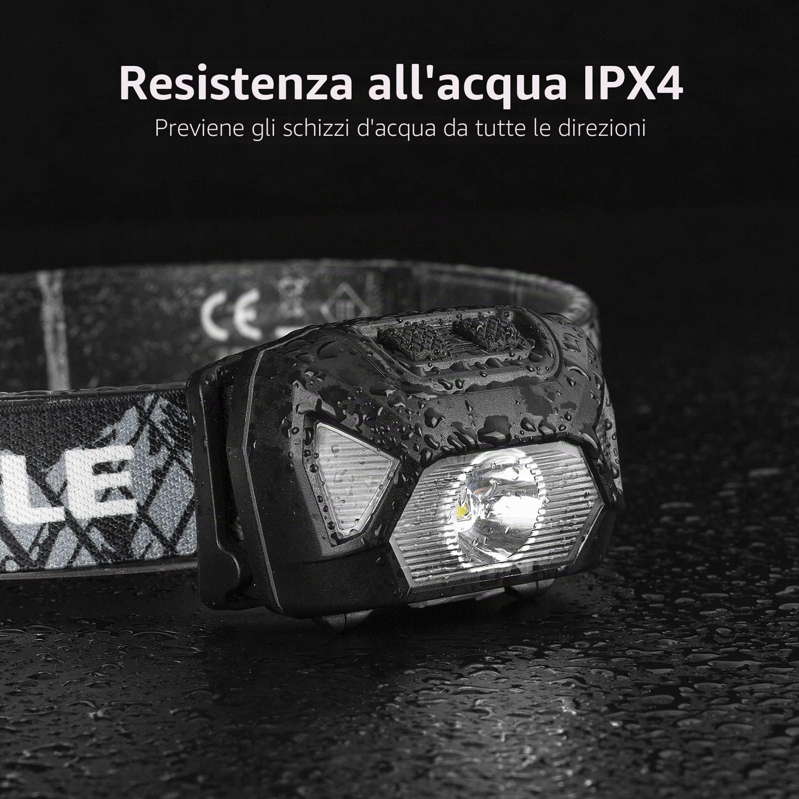 Lepro Torcia Frontale Ricaricabile USB, Lampada Frontale LED 2000lux Luce Bianca, 6 Modalità di Luce, D500 Torcia da Testa IPX4 Impermeabile per Campeggio, Corsa, Jogging, Trekking, Pesca - 2pcs