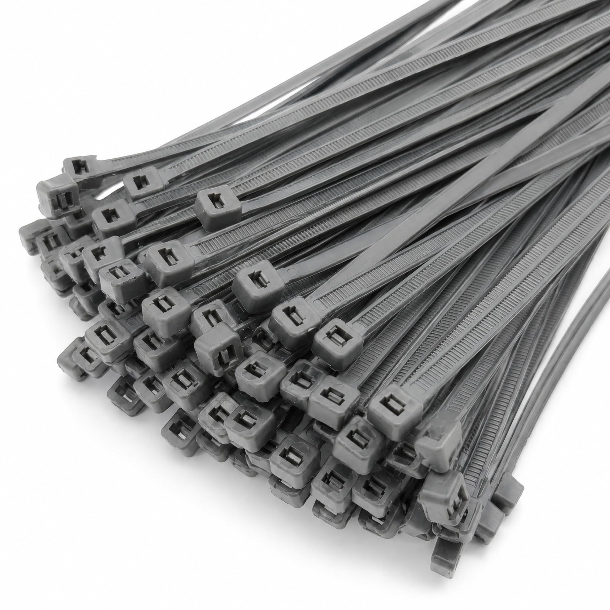 Sujetacables, 300 mm x 4,8 mm, nailon fuerte (1000, gris)