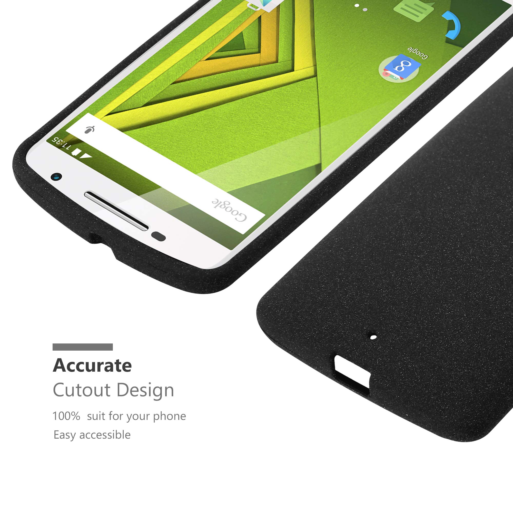 cadorabo Case works with Motorola MOTO X4 in FROST DARK BLUE - Shockproof and Scratch Resistant TPU Silicone Cover - Ultra Slim Protective Gel Shell