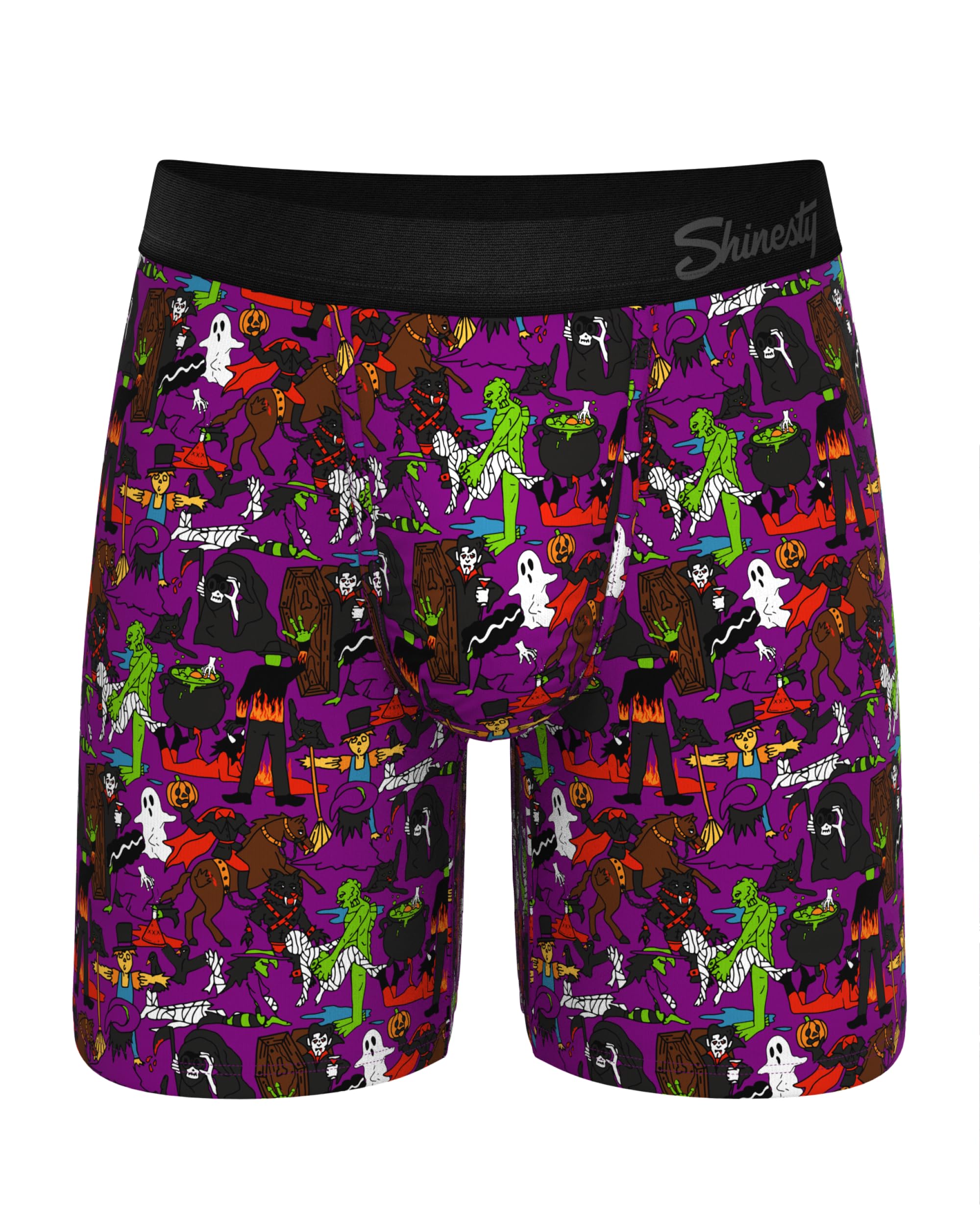 ShinestyHammock Support Long Leg Boxer Briefs for Men | Anti-Chafing, Moisture Wicking, Breathable