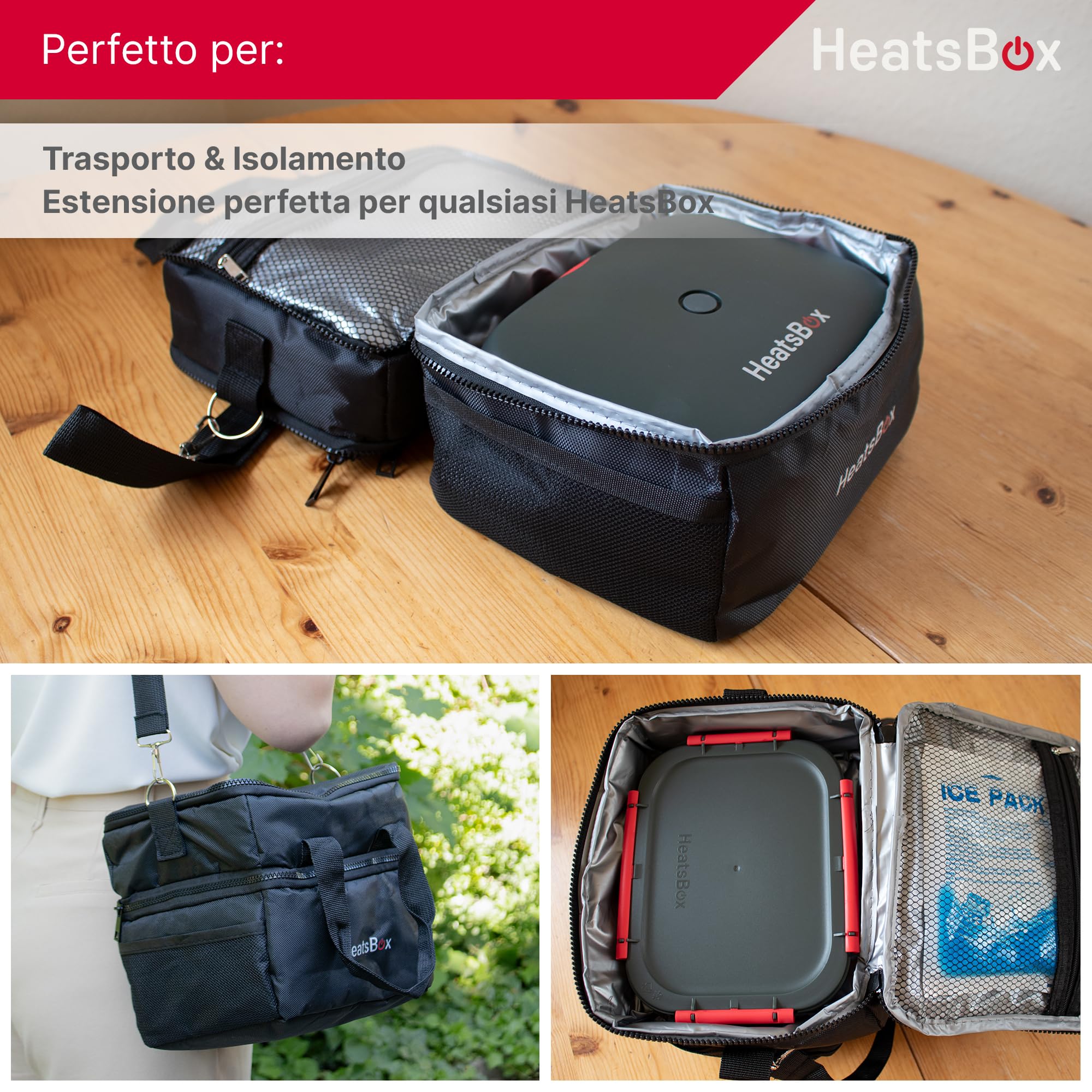 HeatsBox Faitron Carry Bag: Isolamento Avanzato, Scomparti Multifunzione e Durabilità Elegante per Pasti Fuori Casa