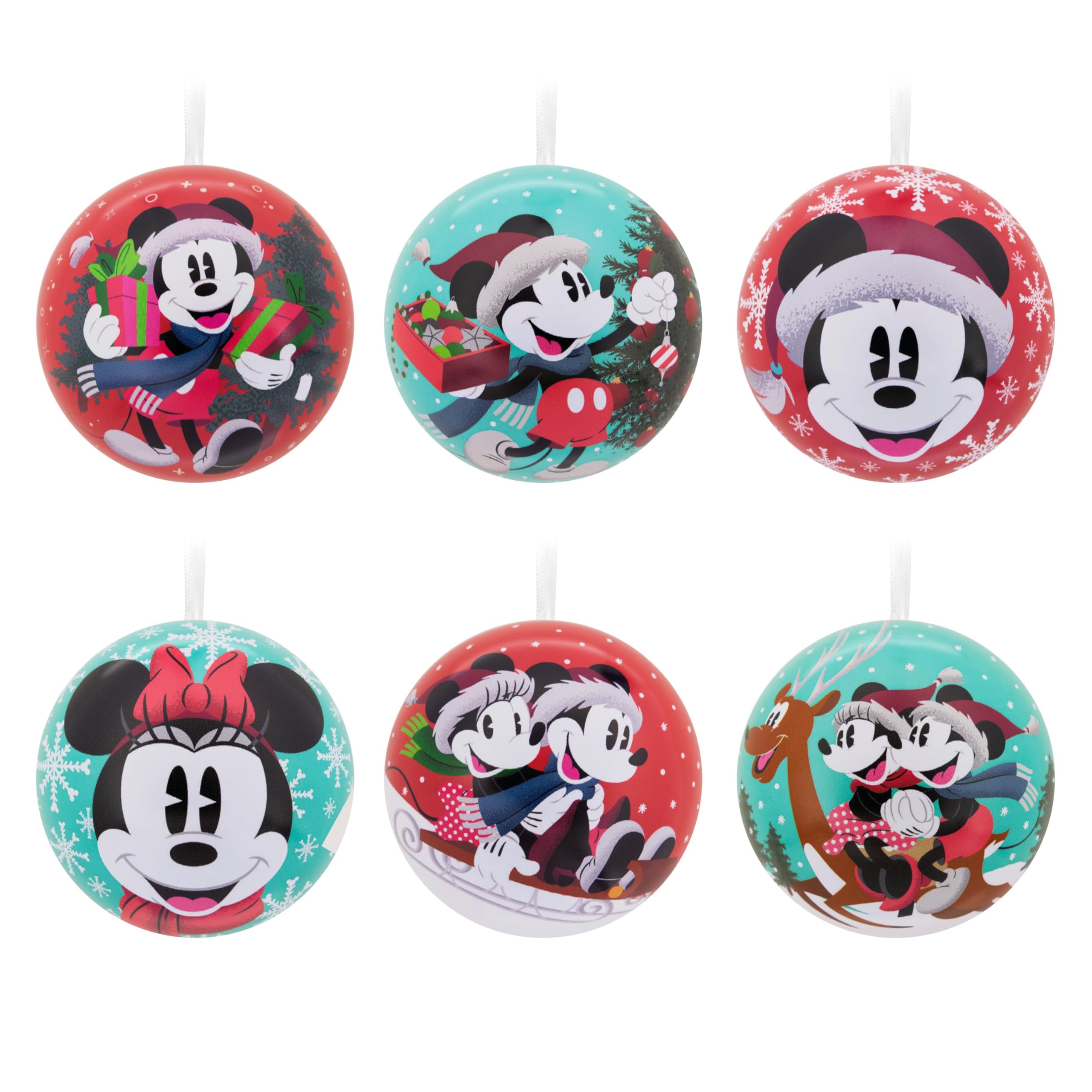 Hallmark Lot de 12 décorations de Sapin de Noël Disney Mickey et Minnie Mouse