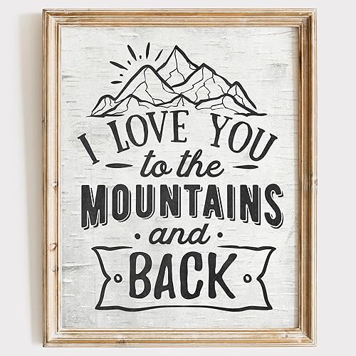 Miniatura 1 de I Love You To The Mountains And Back Art Print - Unframed - 8x10
