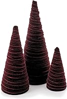 Vista 27 de Your Heart's Content Juego de 3 árboles de terciopelo negro, decoración de mantel hecho a mano, mesa de árbol de Navidad, centro de mesa