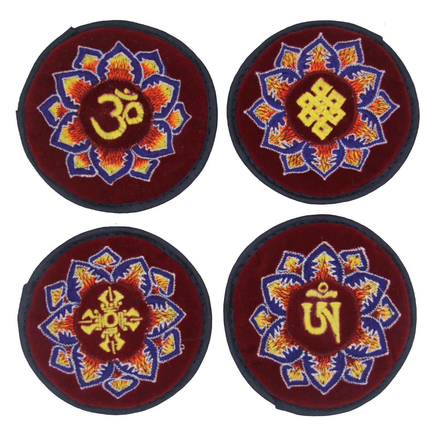 Tibetan Velvet Embroidered Small Singing Bowl Pillow