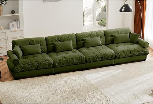 Miniatura 10 de Otomana beige para sofá modular modular, sofá individual, asiento otomano para sofá modular convertible, sofás de terciopelo para sala de estar,