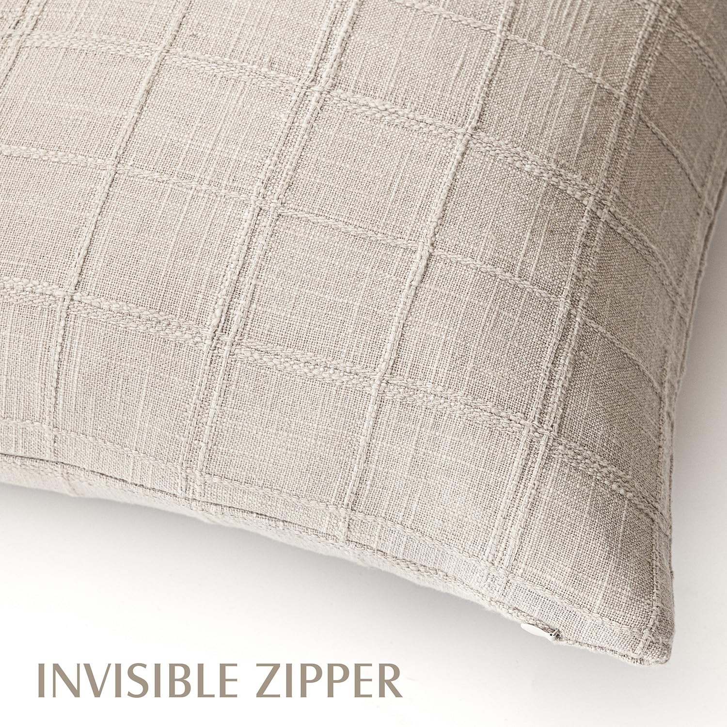 Foindtower Set di 2 federe decorative in lino con frange lombari, stile bohémien, con nappe, morbide, per divano, letto, soggiorno, decorazione per la casa, 30,5 x 50,8 cm, verde oliva