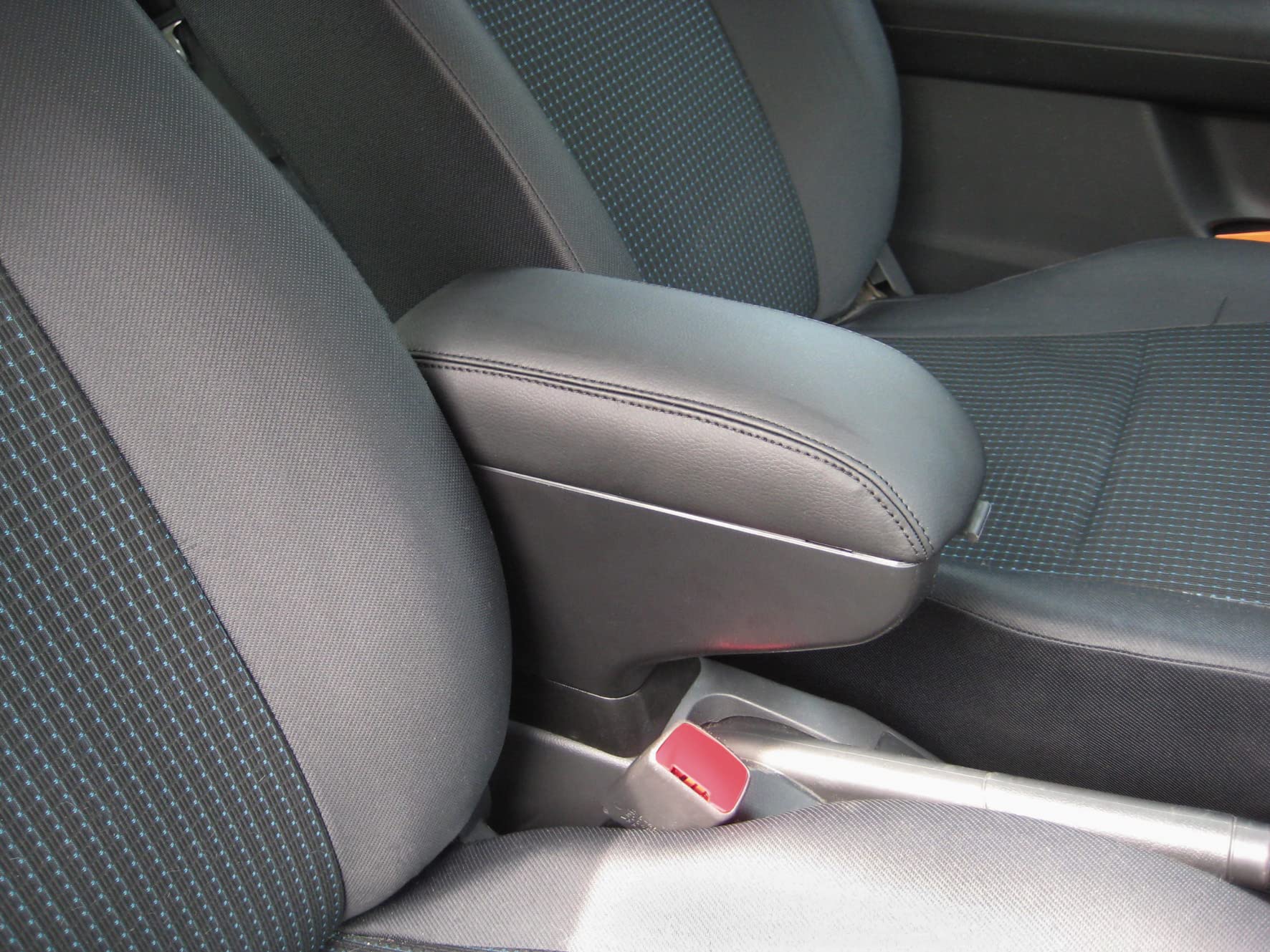 AUTO-STYLE Accoudoir simili cuir compatible avec Renault Kangoo II 2008-, Noir