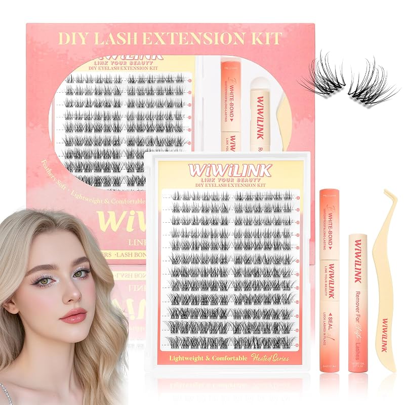 Kit de cílios em tufos Aura WiWiLINK, 8–16 mm, estilo natural Wispy Manga
