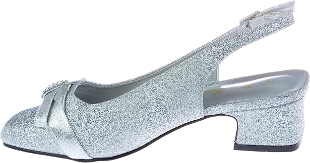 womens silver shoes wide width