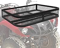 JY PERFORMANCE Heavy Duty ATV Front Cargo Basket Rack 36"x17.3"x6.3" - Rust-Resistant Steel for Camping, Fishing, Hiking