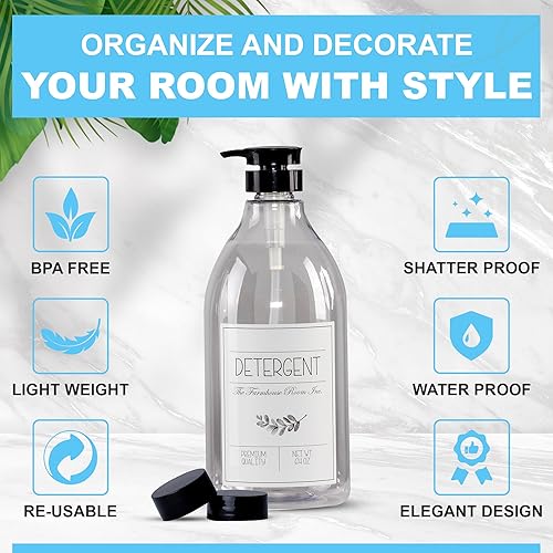 Miniatura 3 de Dispensador de detergente líquido para ropa  Contenedor de detergente para la organización de la lavandería  Sin BPA y plástico PET dispensador de