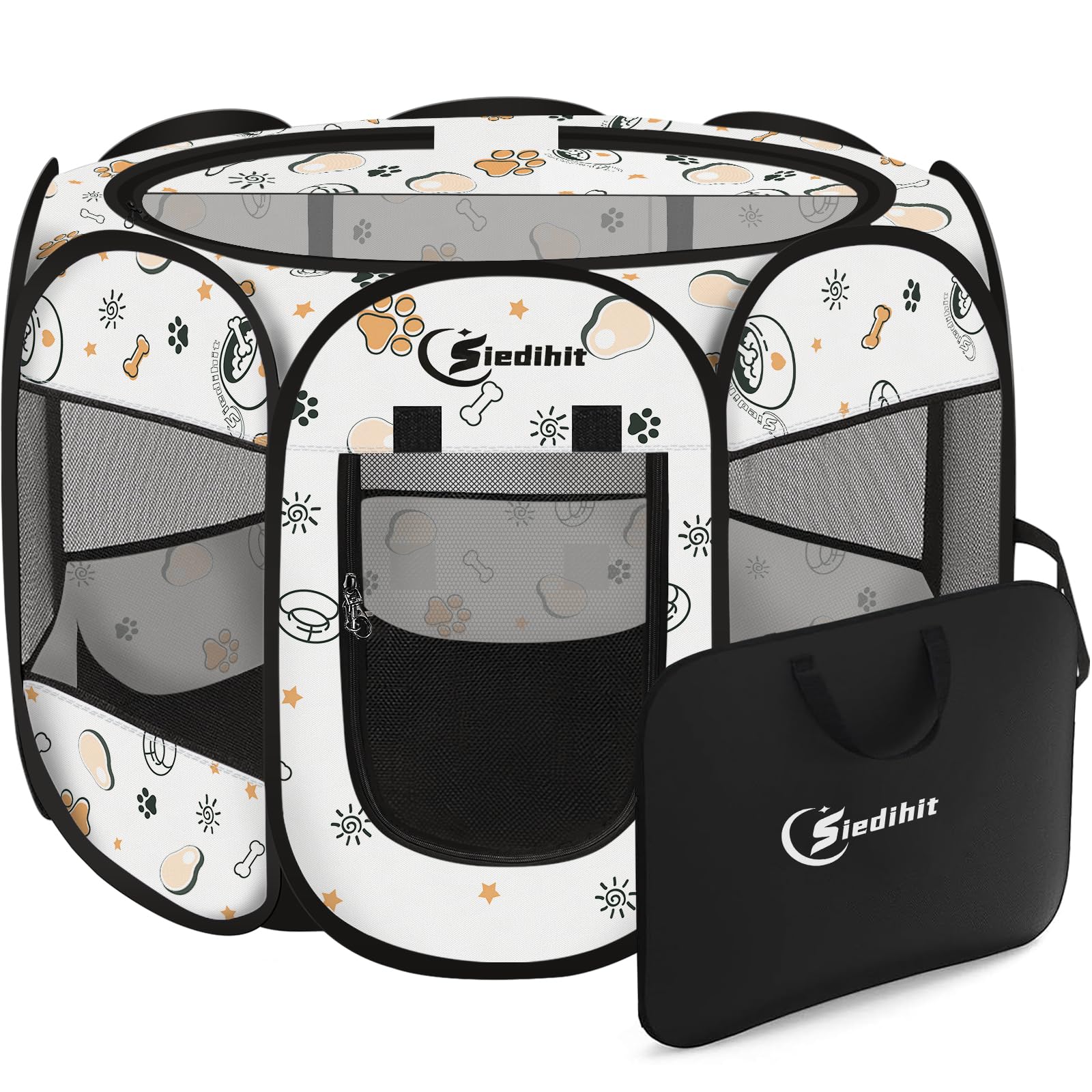 Siedihit Dog Playpen Indoor Outdoor for Puppy Pet Crate Tent(Cute, Small)