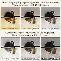 Vista 5 de Accesorios de iluminación para tocador de baño, apliques de pared montados para baño, luces de tocador sobre espejo con pantalla de vidrio globular