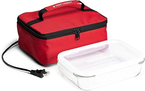 Miniatura 7 de HOTLOGIC Mini Lonchera Eléctrica Portátil con Contenedor de Vidrio - Calentador de Alimentos y Lonchera Calentada para Adultos Coche/Hogar -