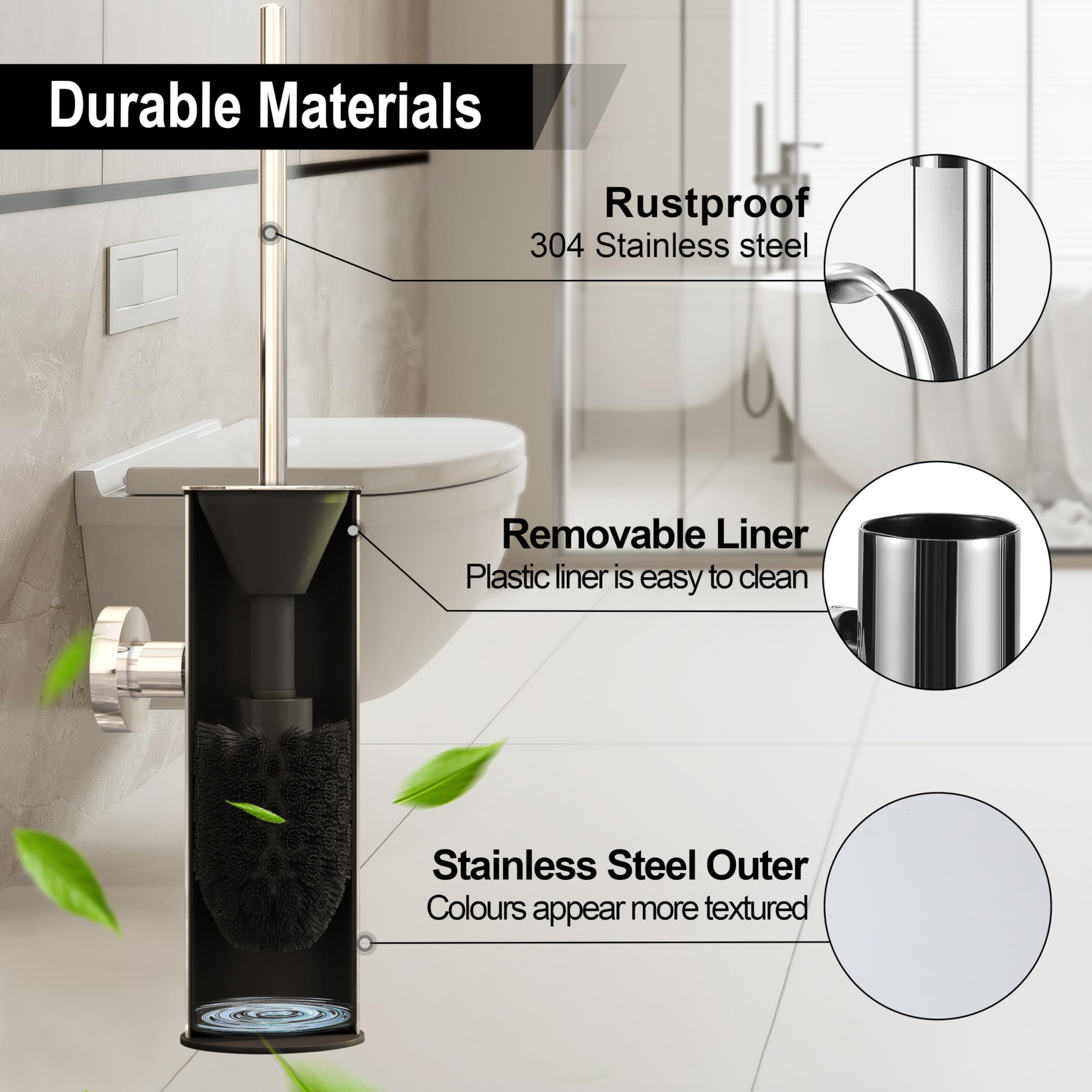 Set wc-borstel en wc-borstelhouder - Brabantia