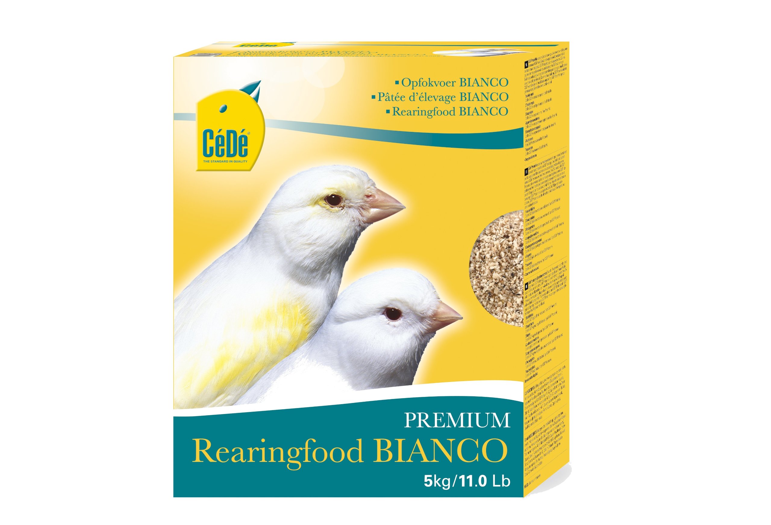 CéDé, Patata d'allevamento Bianco 5 kg Cibo per Uccelli con Uova Fresche, Contiene proteine di Alta qualità, Riempito di vitamine, per canarini Bianchi, Chiari e mosaici