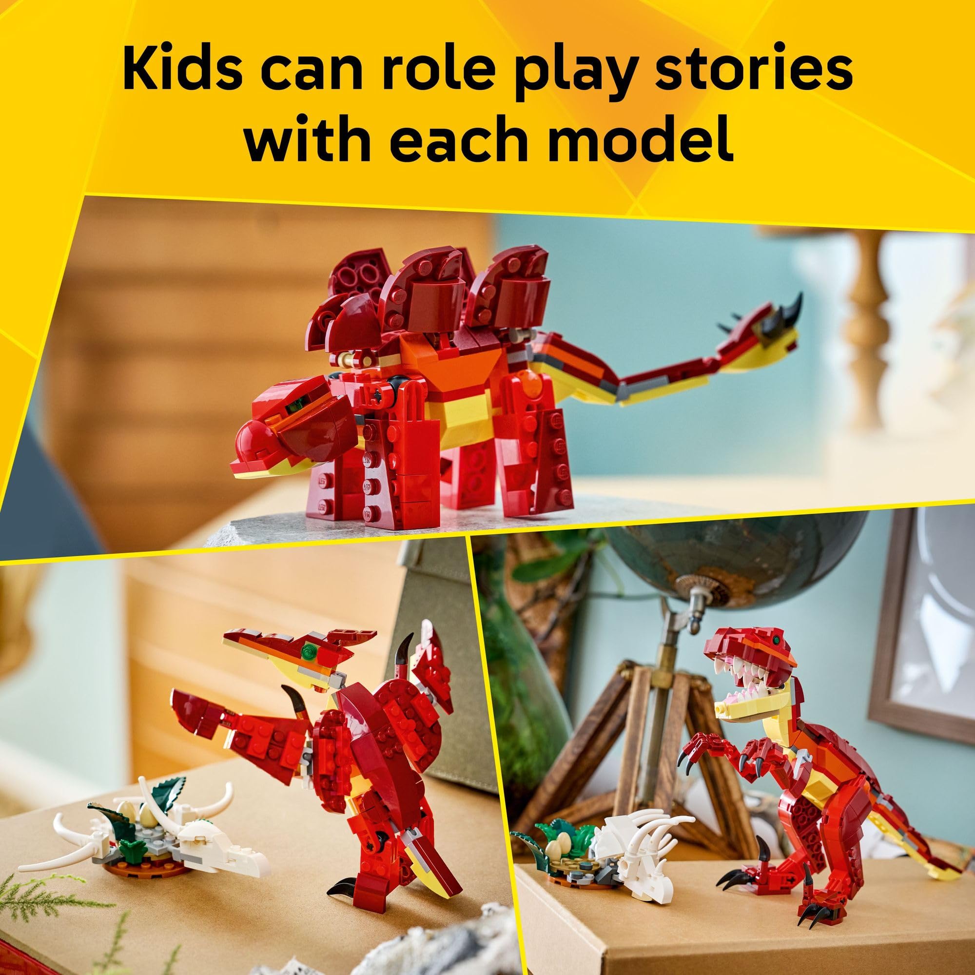 LEGO Fierce Dinosaur 3 in 1 - Build 3 Dinosaurs! -3