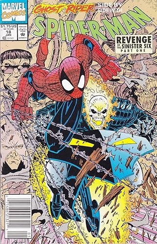 Spider-Man #18 (Newsstand) FN  Marvel comic book  Revenge of the Sinister Six