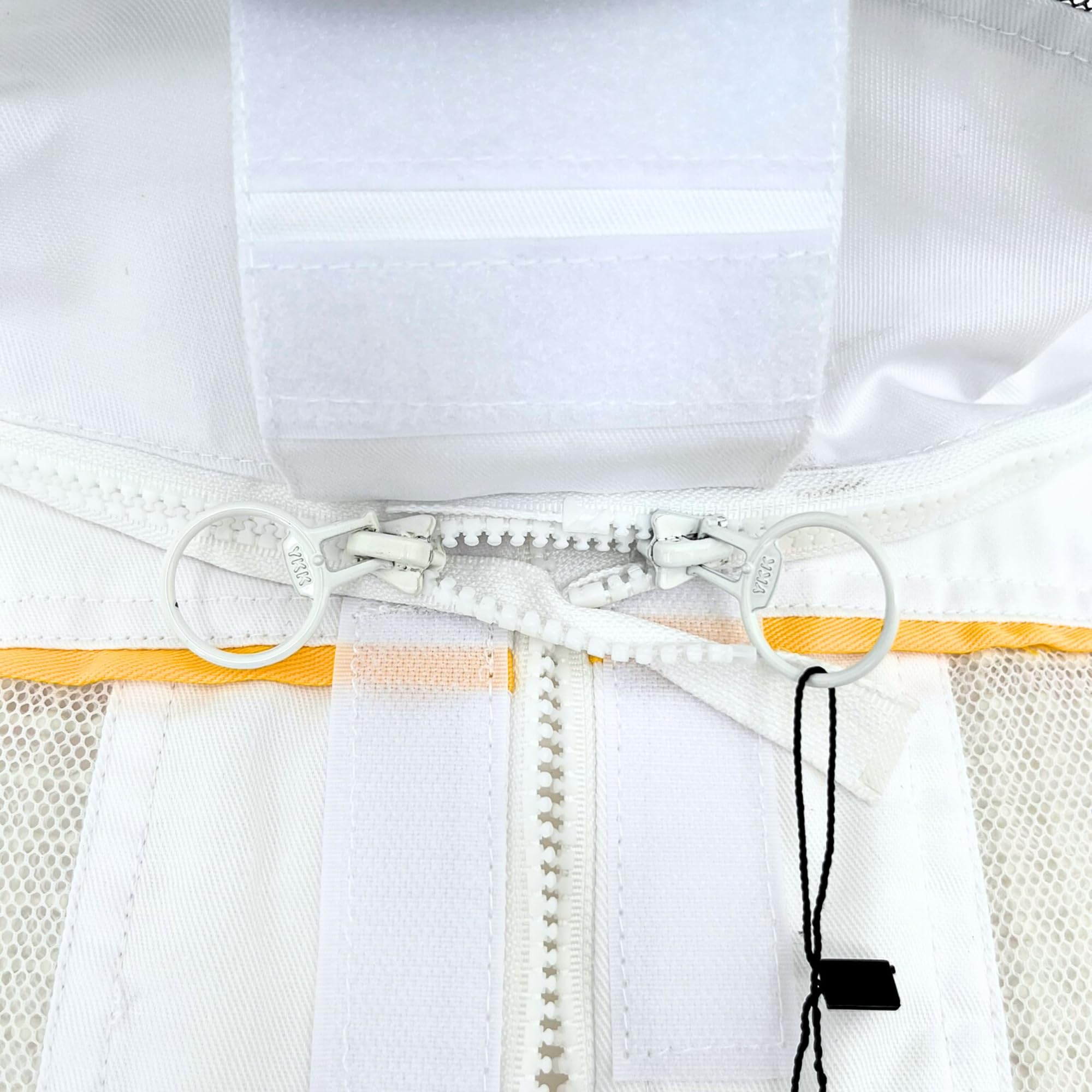 Imkerschutzjacke Imkerjacke Low-Air mit integriertem Schleier weiß mit Reißverschluss Größe S