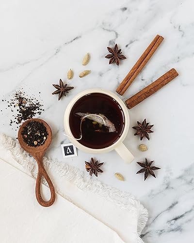 Miniatura 6 de Arbata Surtido de muestras de té artesanal (14 bolsas de té piramidales) incluye té chai, melocotón, desayuno inglés, chino, Earl Grey y menta -