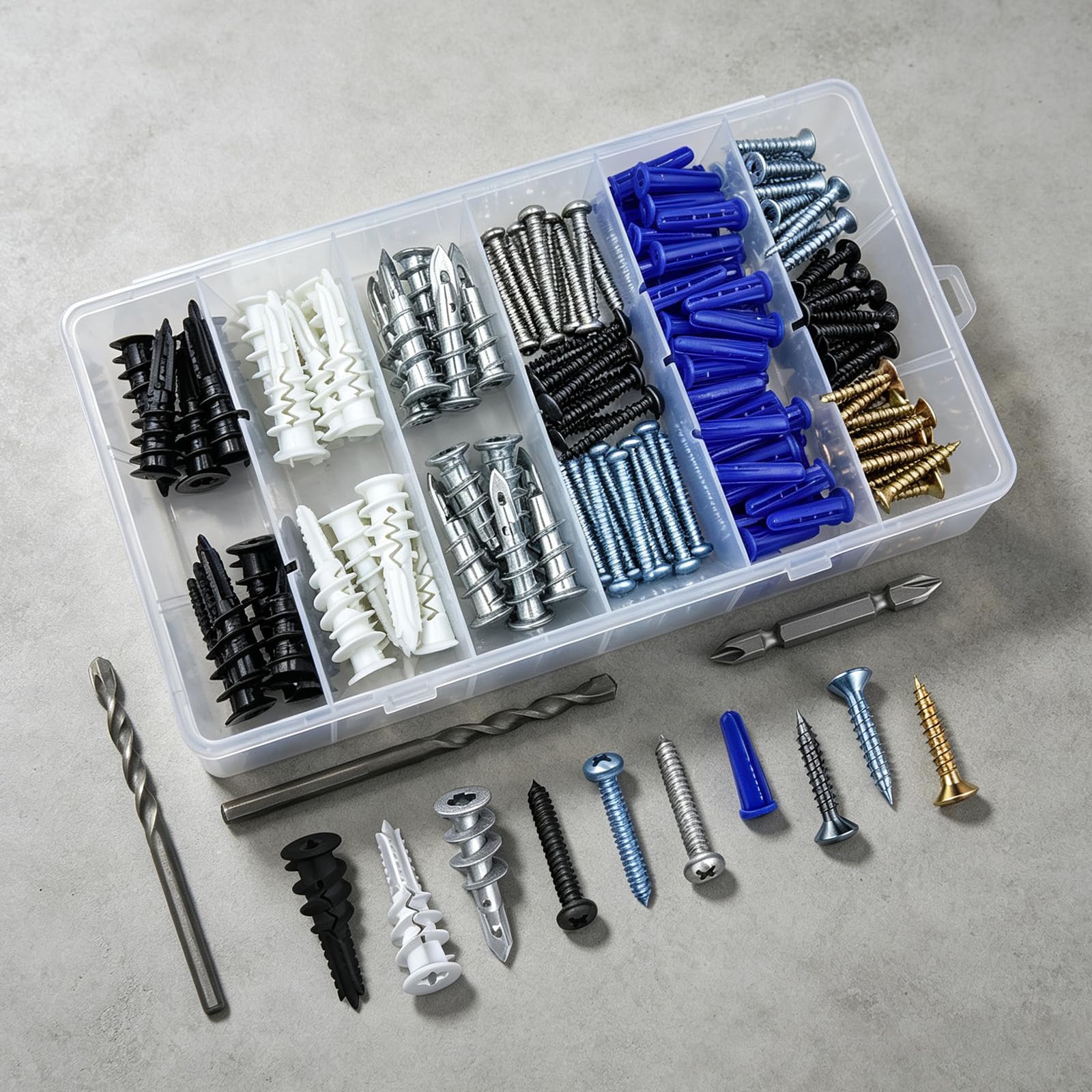 Wensilon Drywall Anchor Kit - 182 Piece -4