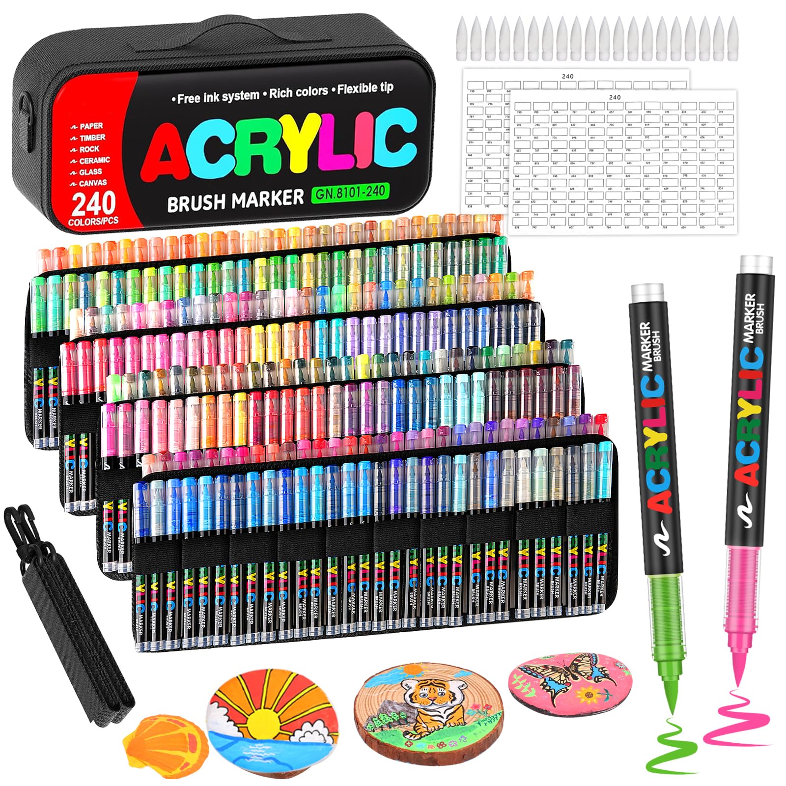 Laconile Farben Acrylstifte für Steine Wasserfest