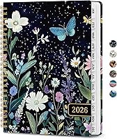 Zotia 2026 Planner for Women: Celestial Hardcover Weekly Monthly Spiral Bound with Tabs & Pocket, 6.3x8.5" Office Home School Organizer