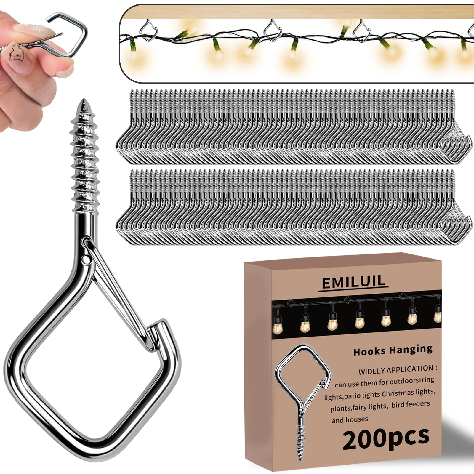 Small Screw-In Hooks - 30 Pack -15 Small Screw-In Hooks - 30 Pack -15