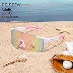 FEISEDY Lunettes de soleil Sport Hommes Femmes Cyclisme Lunettes de sport miroirs pour MTB Road Bike Randonnées en cours UV400 Protection B2388