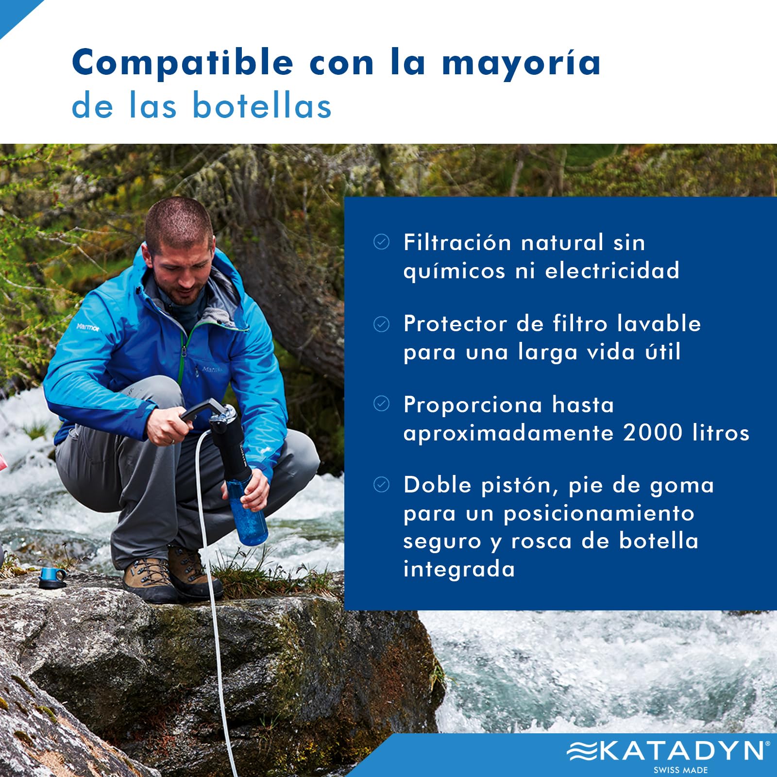 KATADYN Filtro, Wasserfilter Vario, Negro