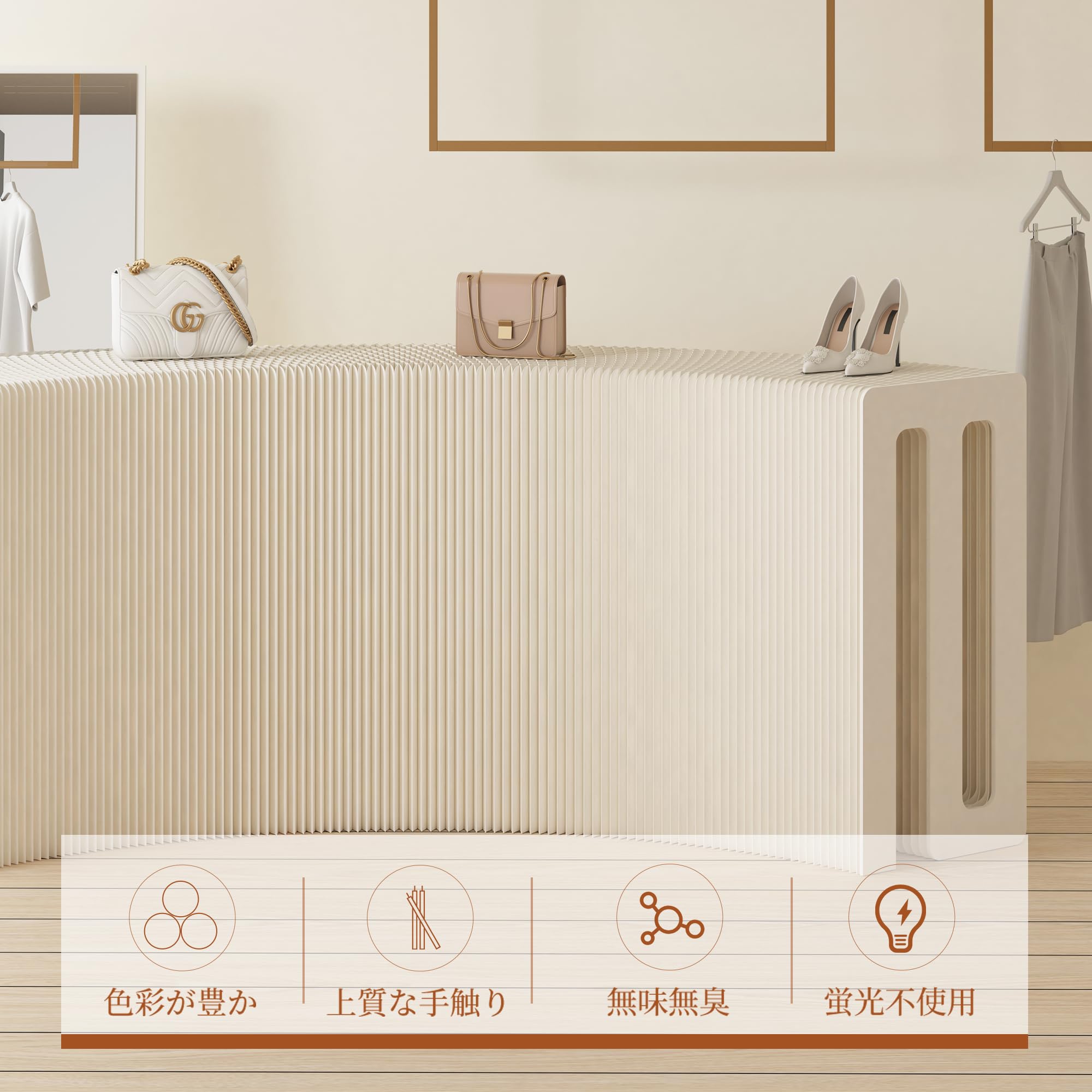 Amazon.co.jp: 折り畳み式紙製長尺ブース商品陳列台展示棚直売所