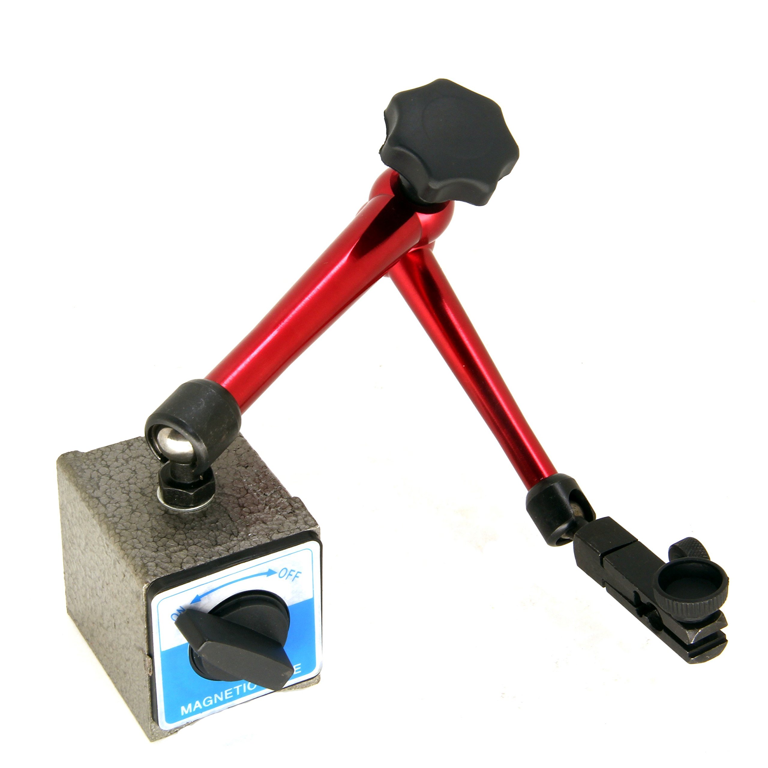 HFS(R) Magnetic Base Stand with Adjustable Holder for 8mm Digital Dial Test Indicator Gauge 132lbs/60kg Max Pull