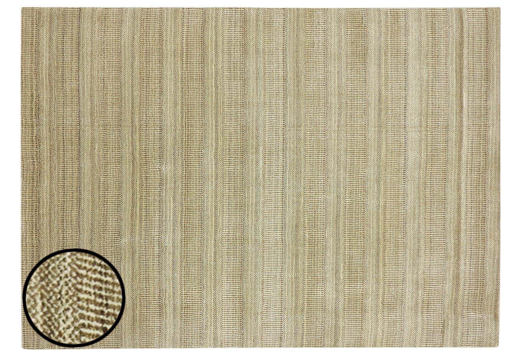 Tapis en bambou et soie Loom Gabbeh pour salon chaleureux beige