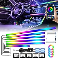 Vista 17 de Luces acrílicas para interior de automóvil, tira de luz LED AMKI para automóvil con control de aplicación y subcontrol, accesorios de automóvil, kit