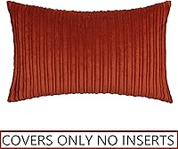 Vista 717 de UGASA - Juego de 2 fundas de almohada de terciopelo a rayas, funda decorativa para cojín con cremallera oculta para el hogar, sofá, dormitorio