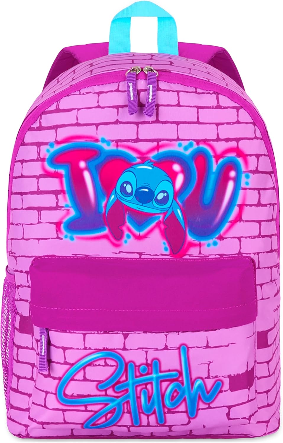 Disney Stitch Backpack for Girls Teens School Bag Kids Book Bag School Supplies Gifts (Pink)