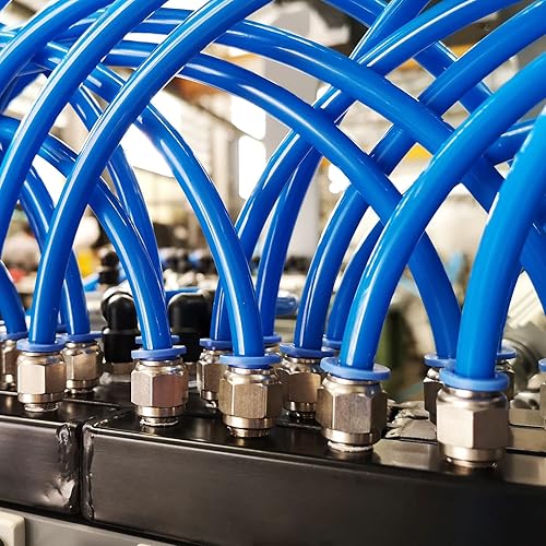 Miniatura 2 de Paquete de 3 conectores macho de ajuste rápido, conector neumático de jardín, ligero e impermeable, se aplica a tubos de PUPAPVC (M3, tono plateado,