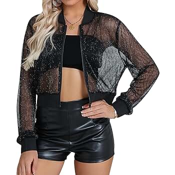 新品　AMOMENTO　SHEER CROP JACKET 81mrcX7ki0L._SY350_QL65_.jpg