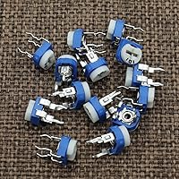 Vista 6 de 300 piezas de 15 valores 100 ohmios - 2M ohmios Trim potes Resistencia variable 0.236 in Potenciómetro Surtido Kit