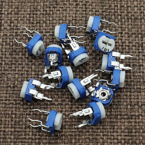 Miniatura 6 de 300 piezas de 15 valores 100 ohmios - 2M ohmios Trim potes Resistencia variable 0.236 in Potenciómetro Surtido Kit