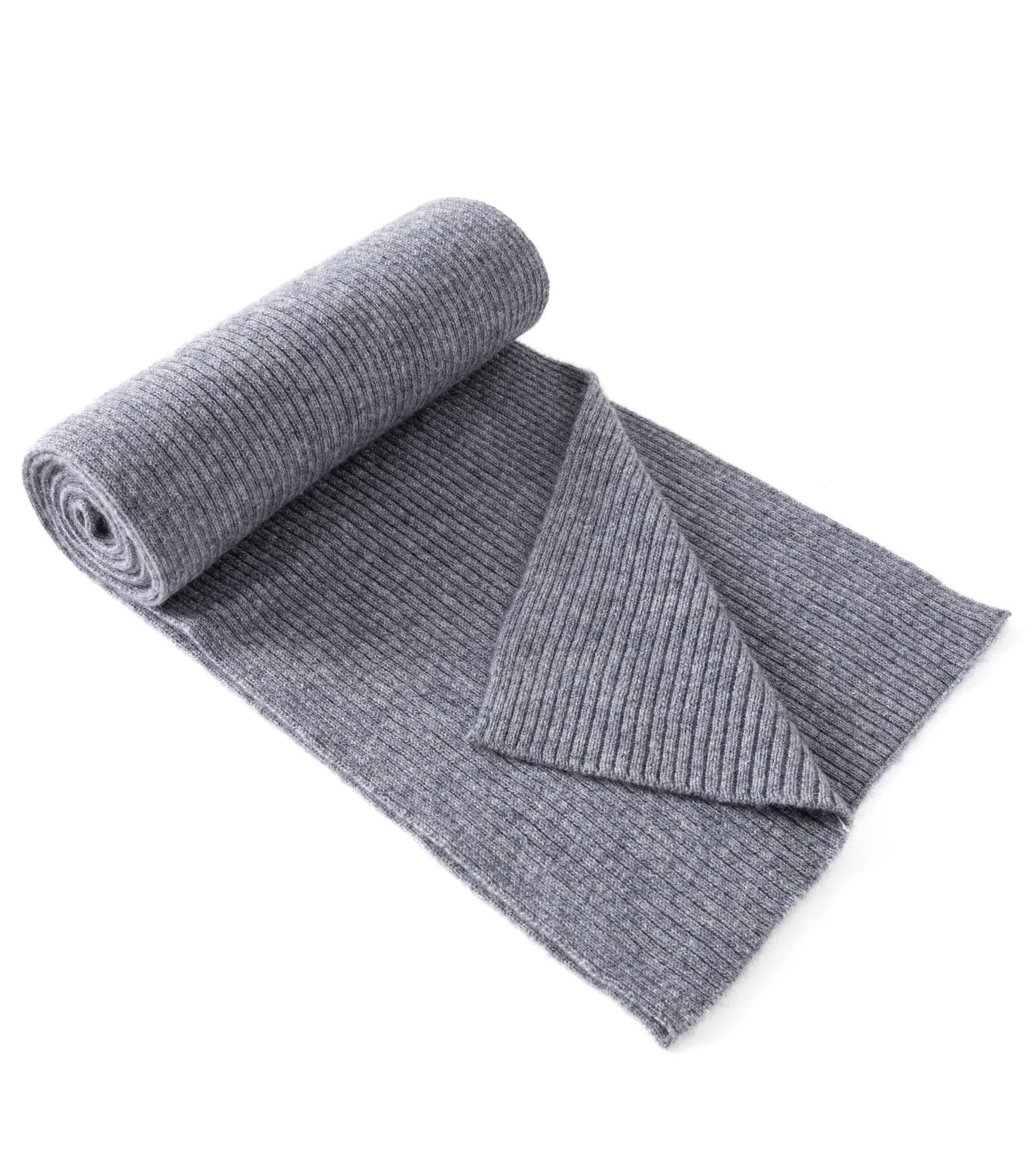 Sponsored Ad – Unisex Cashmere Wool Classic Ribbed Solid Scarf Ultra Soft Winter Warm Scarf with Gift Box