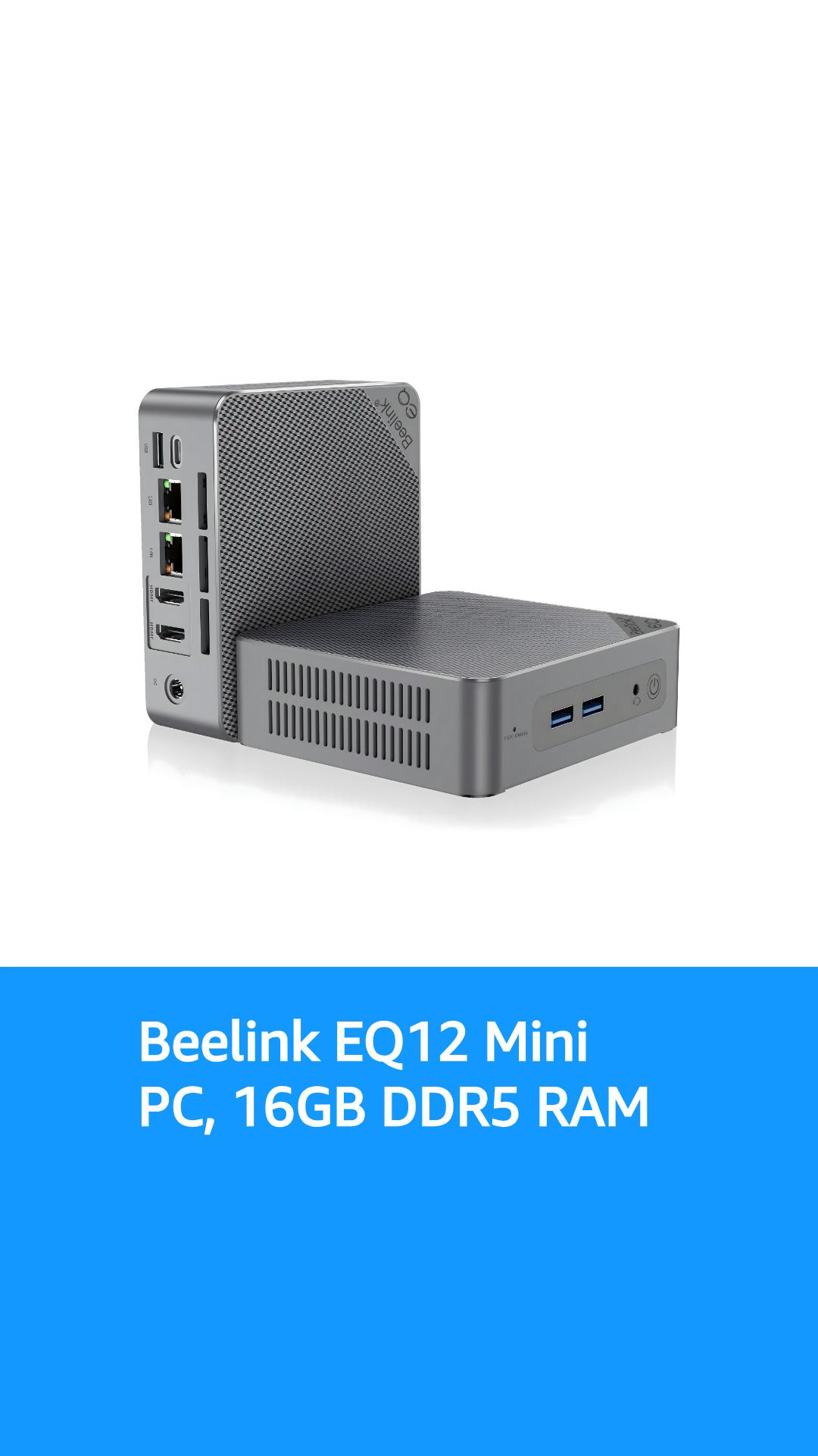 Beelink Dual LAN 2.5Gb Mini PC, EQ12 Intel Alder-Lake N100 (up to