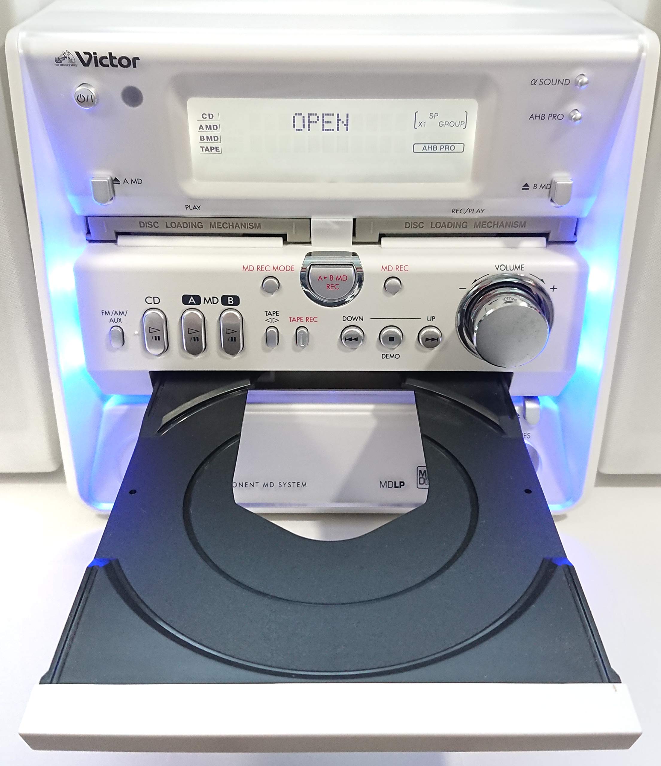 リモコン・説明書付き】Victor コンポ(MD、CD、カセット)