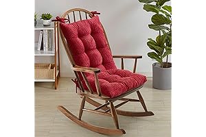 Sweet Home Collection Velvet Red Rocking Chair Cushion
