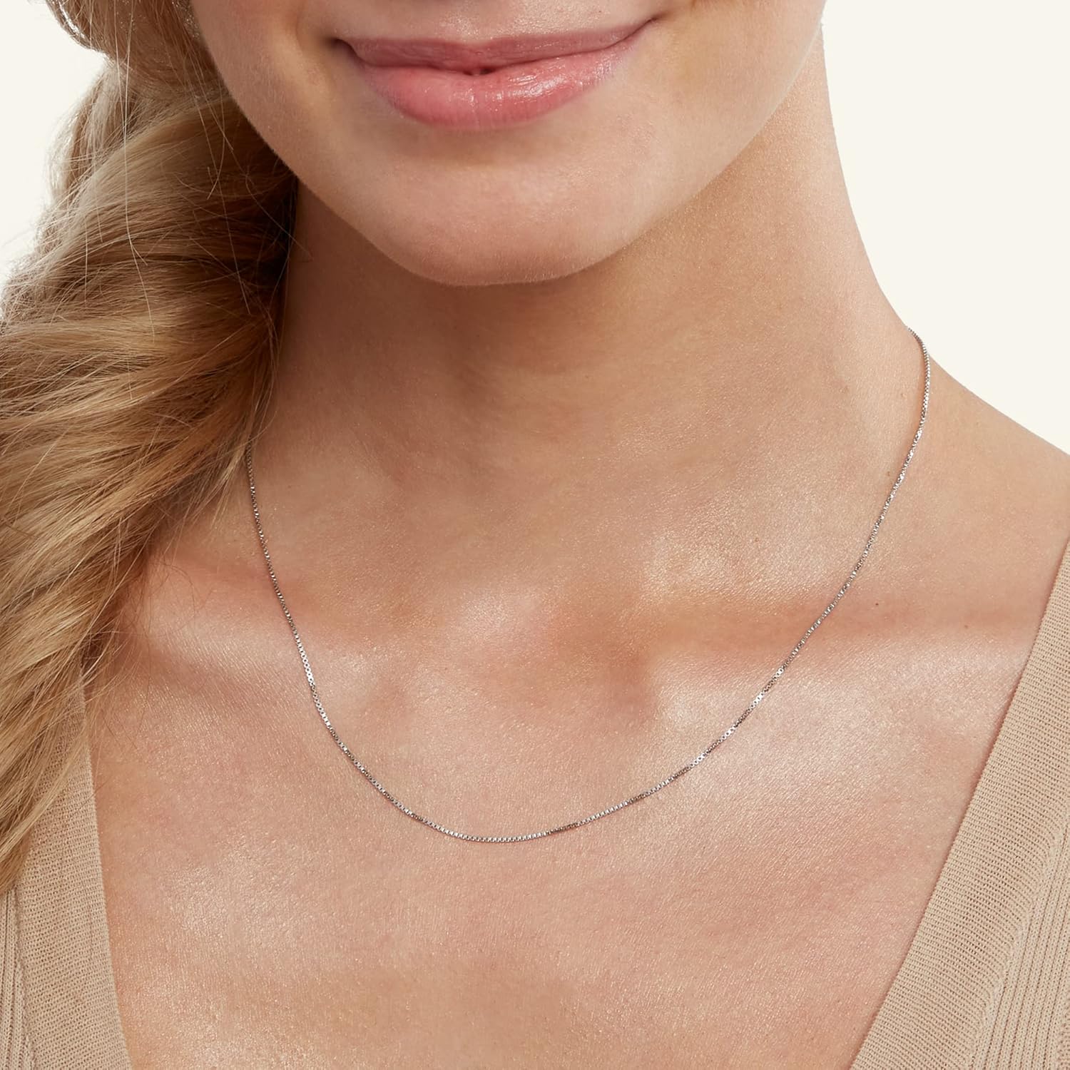 Matoa Solid 925 Sterling Silver Chain 1mm Italian Box Chain Necklace for Women, Thin & Strong Necklace Chain 16/18/20/22/24 Inch - Image 5