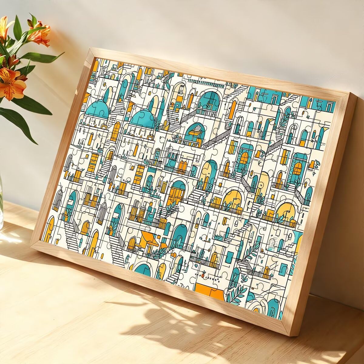 Puzzle 1500 Pezzi Italia, Puzzle Adulti Paesaggi in Legno, 87x57cm -1443