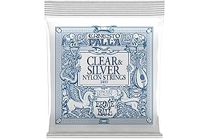Ernie Ball Clear & Silver Tie-On Classical Guitar Strings